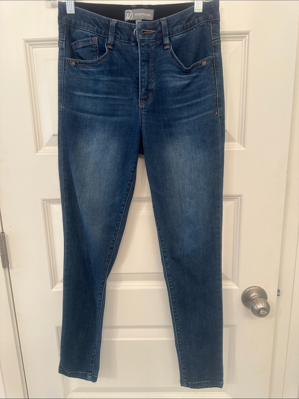 Wit & Wisdom Dark Blue Mid-Rise Skinny Jeans